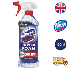 Domestos Power Foam Toilet Bathroom Cleaner Spray Arctic Fresh 450ml 15.98 per litre