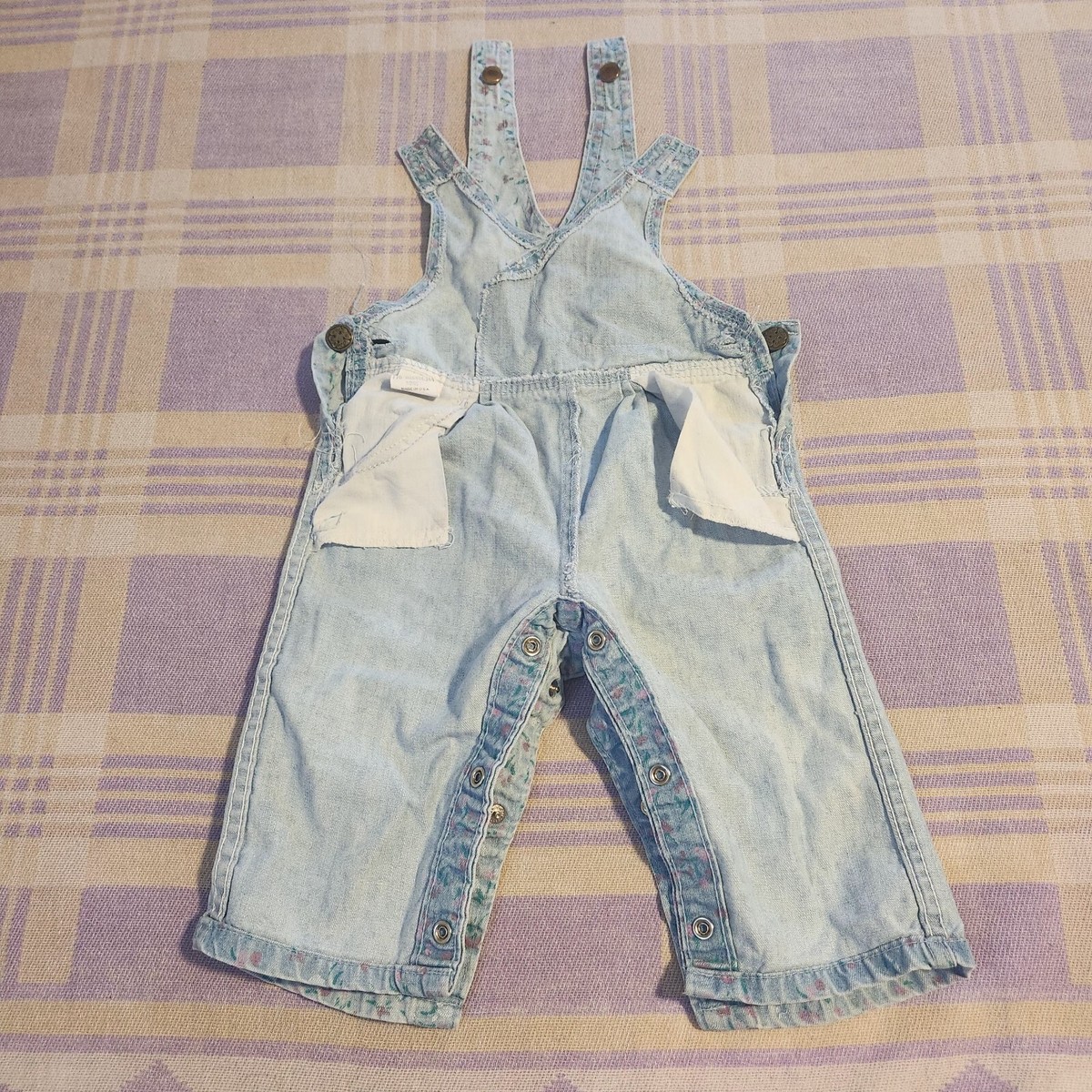 vintage花柄oshkosh 4T Vintage 90s Osh Kosh B'gosh Floral Overalls Purple Size 3T