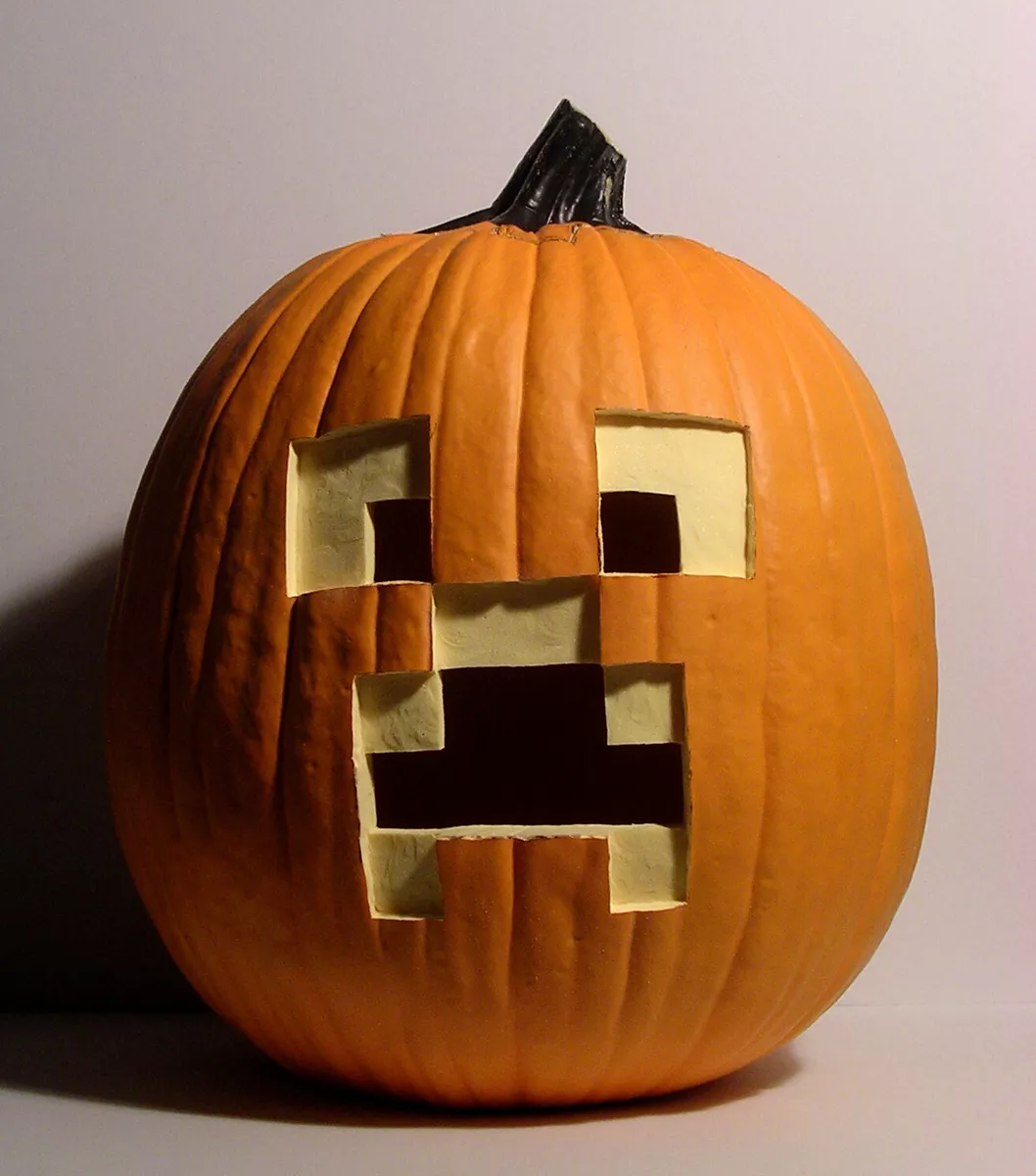 Free: Minecraft Video game Pumpkin Jack-o\'-lantern Creeper, Minecraft  transparent background PNG clipart 