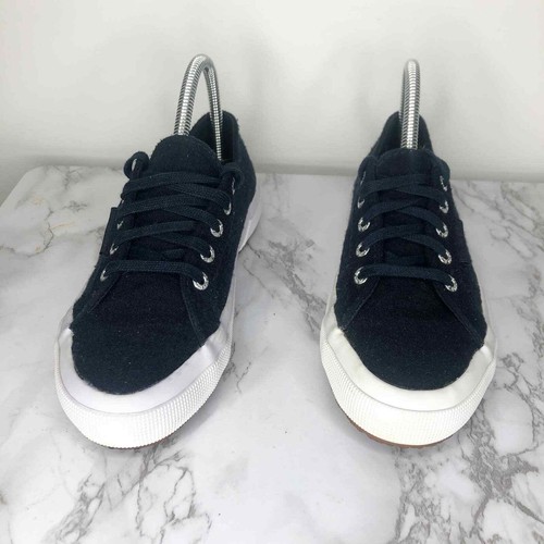 Superga Woll-Sneaker Damengröße 6 Mischung Sportschuhe Freizeit niedrig marineblau - Bild 2 von 8