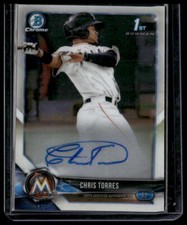 2018 Bowman Chrome #BCPA-CT Chris Torres Prospects Autographs
