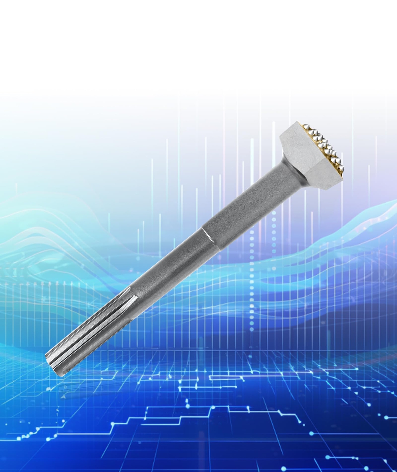 SDS MAX Bocciarda per Pietra e Cemento | Scalpello Professionale 16 Denti