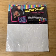 Vintage 1991 DIZZLE Bright Line Fashion Transfer Iron On 11" x 13" Tiger Design