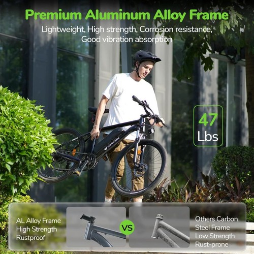 26inch Electric Bike Adults 500W 48V Mountain City E-Bike W/ Smart LCD Commuter - Picture 4 of 14