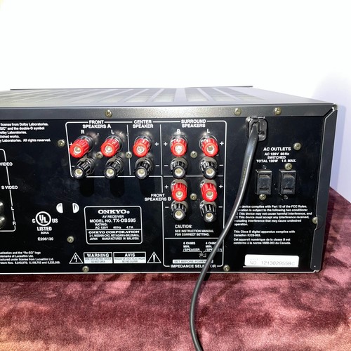 Onkyo AV Receiver 5.1 Channels Surround Sound Dolby 75 Watts AM/FM TX-DS595 - Picture 9 of 9