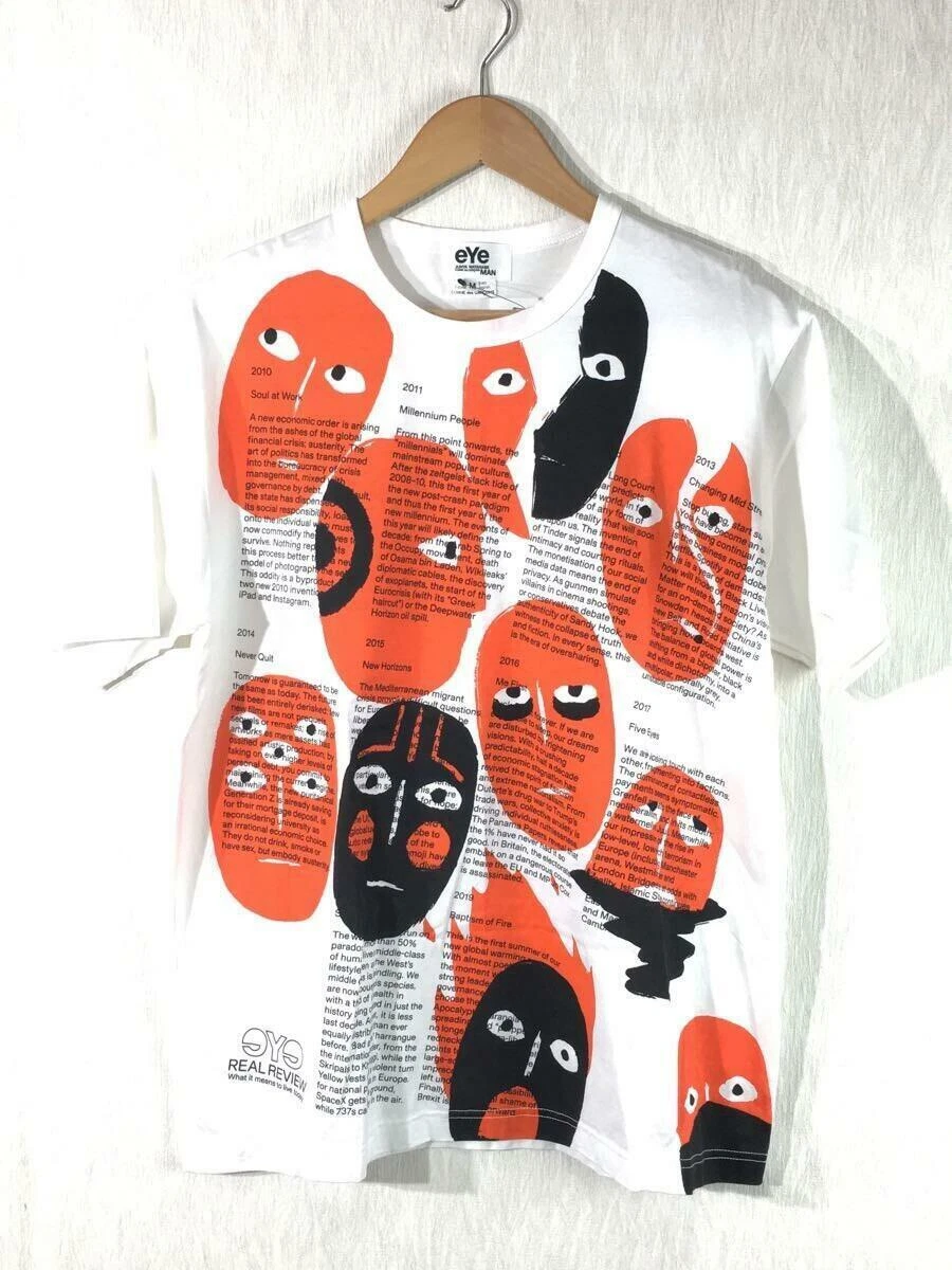 eYe COMME des GARCONS JUNYA WATANABE MAN T-shirt M White WF-T909 Auth Men Used