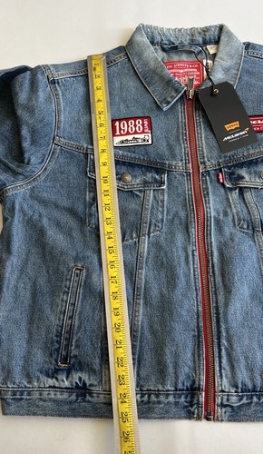 Levis Mclaren Denim Jacket Extra Large Racing Heritage Trucker Blue Zip Up new - Picture 14 of 17