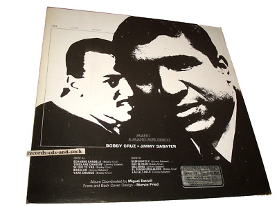 Bobby Cruz, Jimmy Sabater – Mano A Mano Melodico - TICO LP-1230 NM