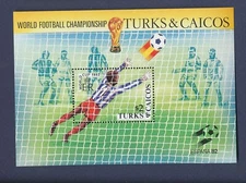 TURKS & CAICOS - Scott 521 - MNH S/S - World Cup Soccer - 1982 --c