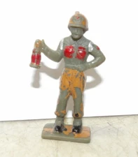Vintage Tim-Mee Plastic Army Soldier Man Red Cross W/Lantern Medic Aurora ILL