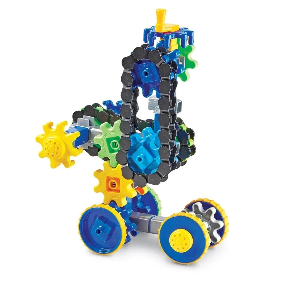 STEM Building Set 108 Pieces Gears Treadmobiles Engineering Toy for Kids - Image 2 of 4