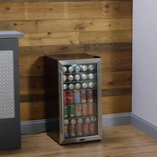 Beverage Cooler 17 in. 120-Can Capacity Single Zone 5 Shelves Lighted - Picture 3 of 12