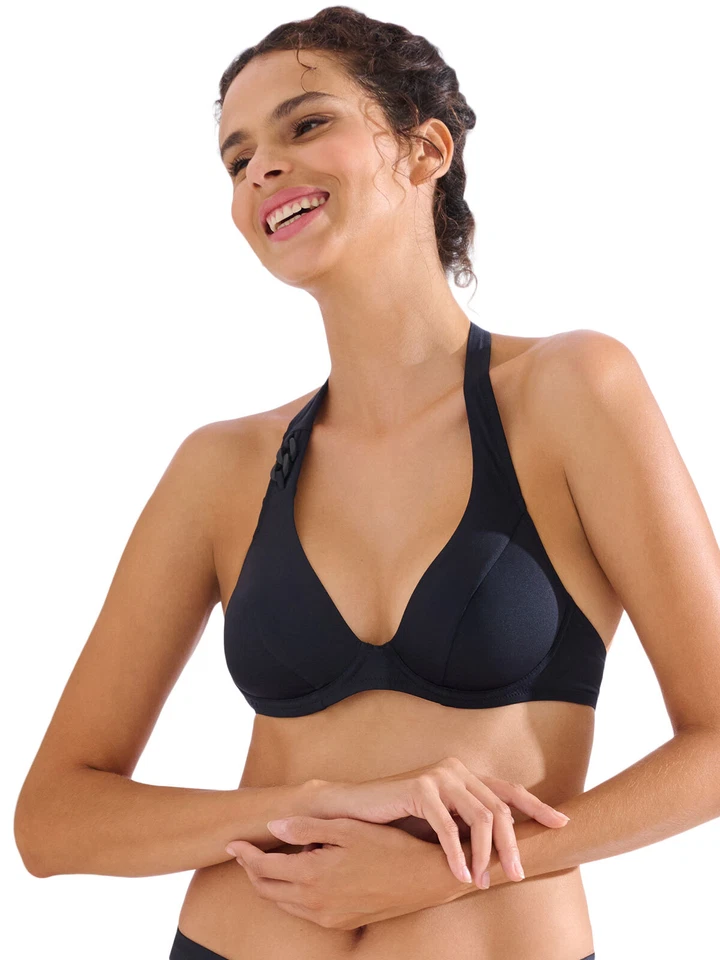 Lisca Neckholder Bikini Top Palma Gr. 38-44 B-E in black - Bild 1 von 1