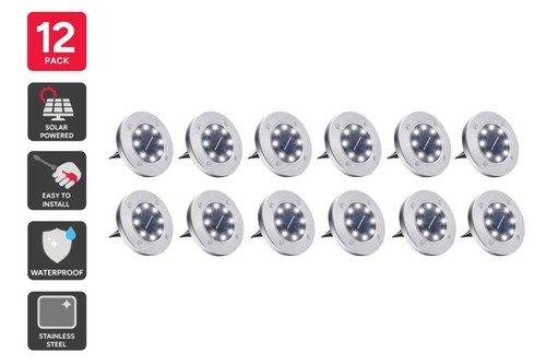 Solar Powered LED Garden Outdoor Path Lights - 12 Pack - Picture 2 of 8