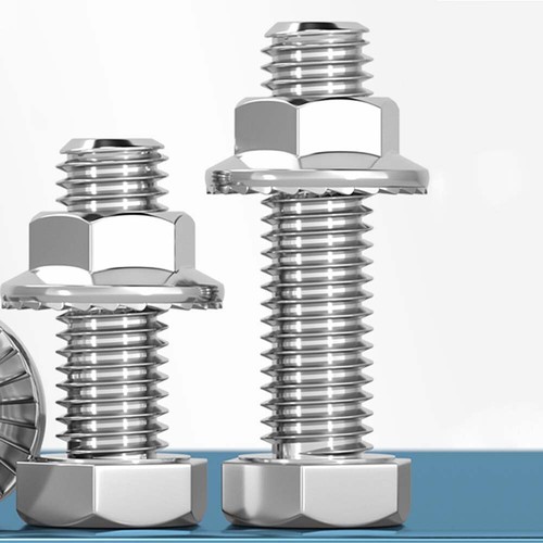 304 Stainless Hex Flange Bolts With Free Serrated Flanged Nuts M10 M14 M16 M20 - Picture 7 of 138
