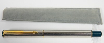 Parker 88 Rialto Fountain Pen Silver Fine Nib UK Cartridge/Filler CLEAN & TESTED