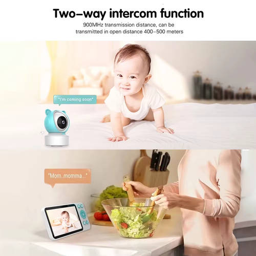 5-Inch Monitor Tuya Smart Wifi Baby Phone Cry Sound Detection Audio Video Baby M - Picture 6 of 12