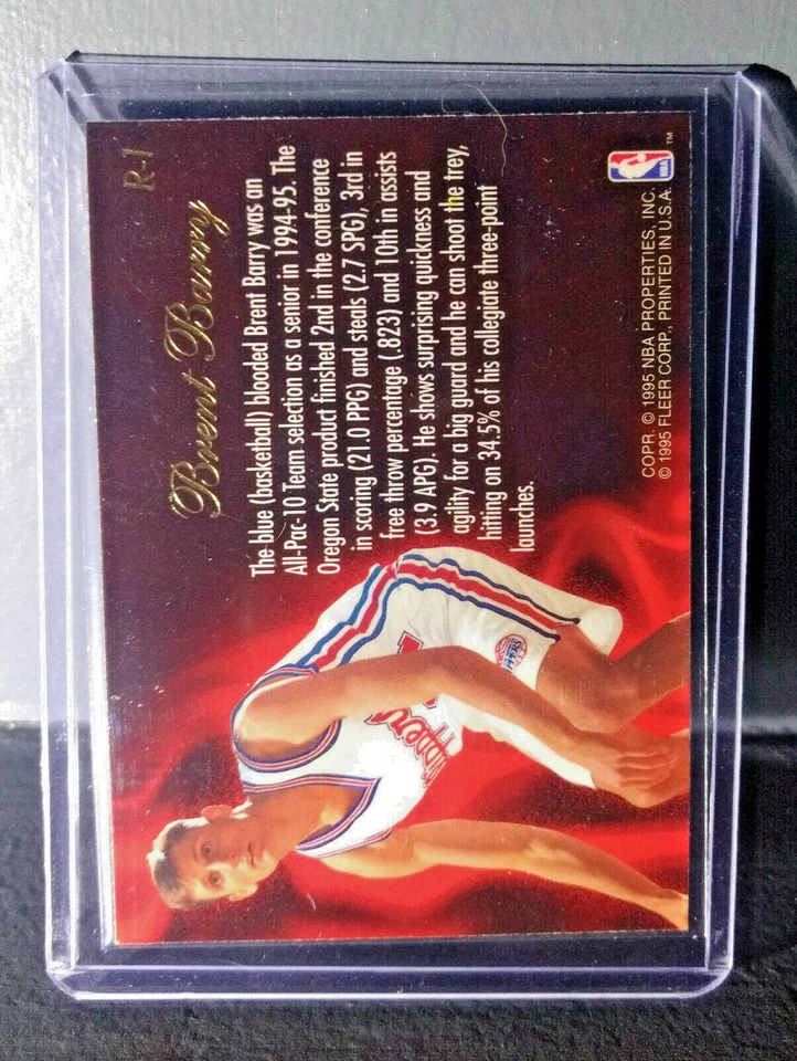 Tarjeta de baloncesto 1995-96 Brent Barry Flair Clase del '95 #R-1 Foto 2 de 2