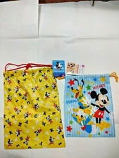 Daiso Mickey Mouse Drawstring Pouch Drawstring Bag Mickey and Friends Brand