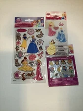 Disney Princess Scrapbooking Crafting Stickers Cinderella Snow White Belle