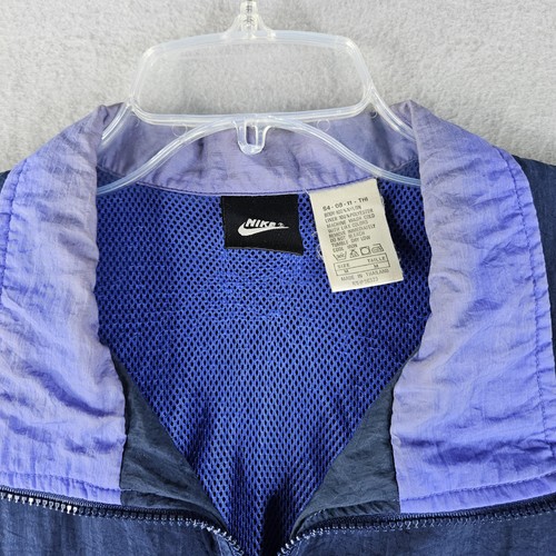 Vintage Nike Jacke Herren Medium Blau Grün Windbreaker 90s Full Zip Swoosh Retro - Bild 3 von 13