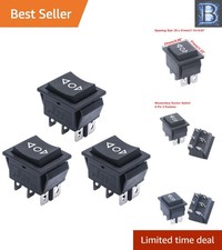 3pcs 12V Momentary Rocker Switch - 6 Pin DPDT Toggle for Automotive  Marine Use