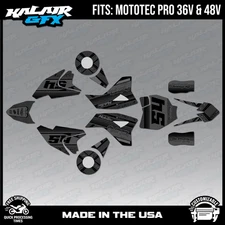 Graphics Kit for MotoTec 36V and 48V Pro Electric Dirt Bike Split Series - Smoke