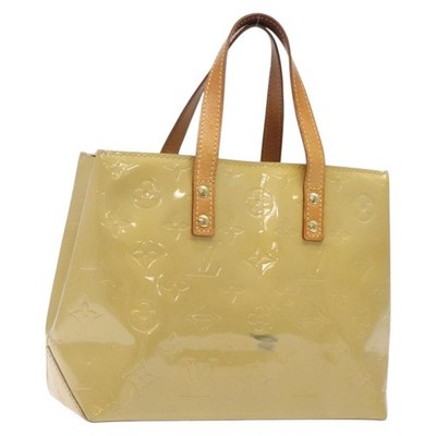 LOUIS VUITTON Monogram Vernis Reade PM Hand Bag Beige M91334 LV Auth BA2210