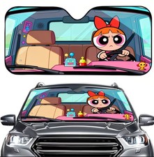 Blossom Powerpuff Girls Windshield Sun Shade for Car SUV Truck