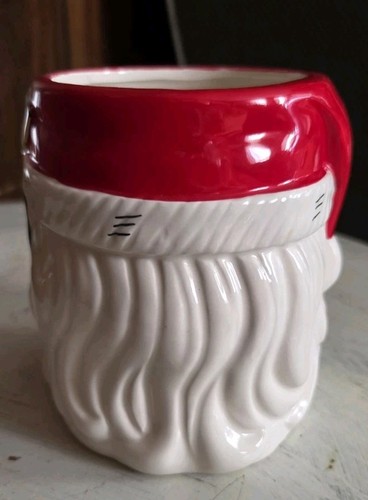 Vintage Sants Claus Head Candy Container Trebor Hand Painted Pink Cheeks - Picture 4 of 8