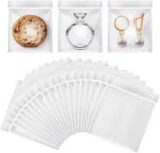 200Pcs 1"X1" 4 Mil Mini Plastic Bags, Transparent Small Zip Bags Resealable Clea