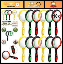 12 Pack 10X Magnifying Glass, 50mm Handheld Reading Magnifier with Non-Slip