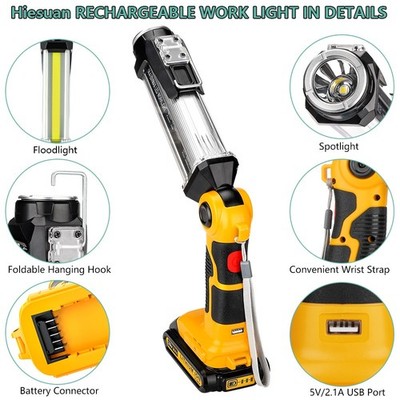 DEWALT 20V MAX LED Work Light DCL050 Handheld Cordless Flashlight Tool Only