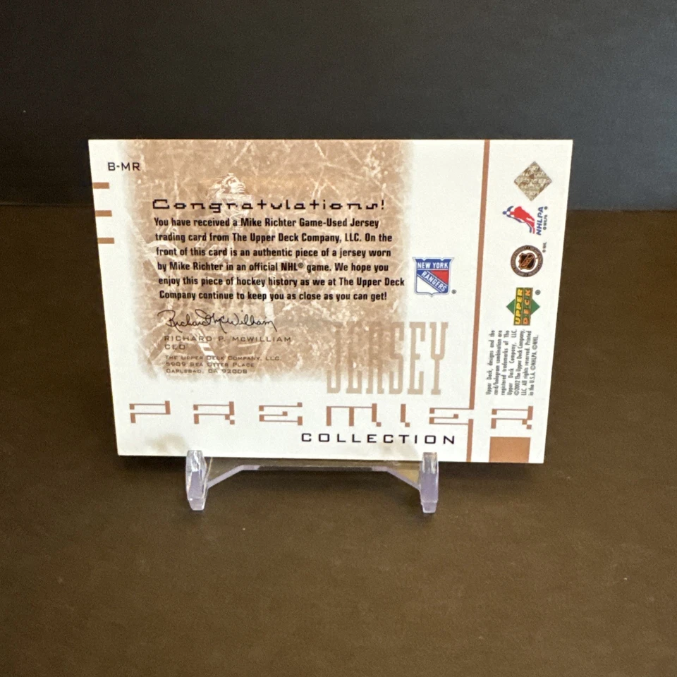 2002 Upper Deck PREMIER COLLECTION ДЖЕРСИ #B-MR Майк Рихтер 47/150 EX/NM - Изображение 2 из 3