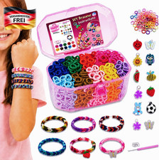 Loom B&auml;nder Set Kinder Bastelset mit 1000 Gummib&auml;ndern und Zubeh&ouml;r f&uuml;r kreative