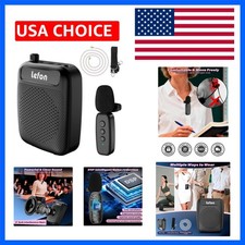 Wireless Voice Amplifier with Lavalier Microphone, Portable Rechargeable Clip...