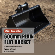 FREE SHIPPING 600mm Plain Flat Bucket  Attachment For 0.8-1.5 Ton Mini Excavator