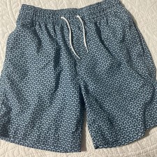 J.CREW Crewcuts Boys Swim Trunks Size 8 Light Blue/Navy