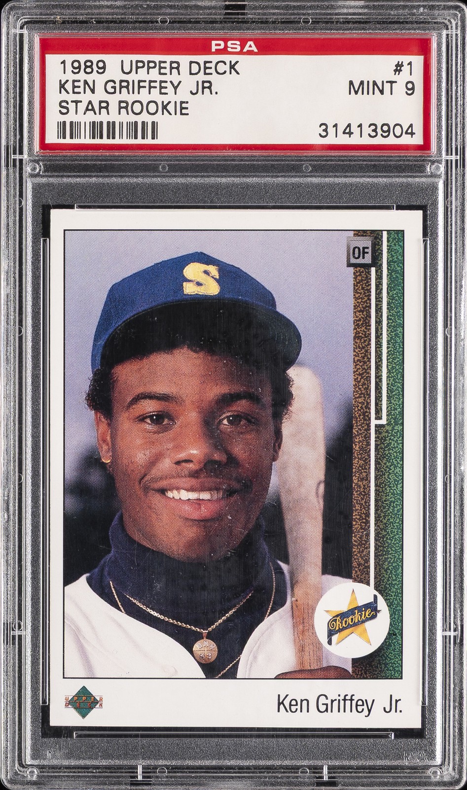 1989 UD STAR ROOKIE #1 KEN GRIFFEY JR. ROOKIE RC PSA 9
