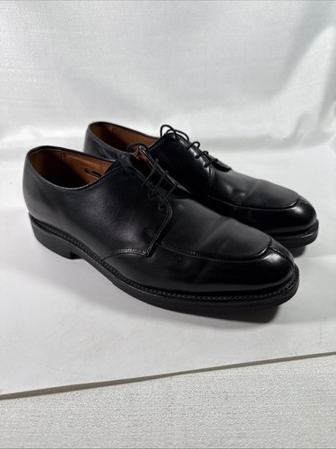 Allen Edmonds Kennett Black Leather Sz 8.5 E Split Toe Oxford Rubber Sole Shoes - Picture 11 of 16