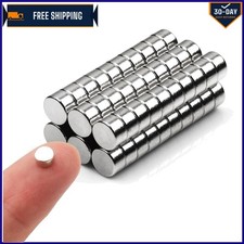 60pcs Nickel Coated Round Magnets - Ideal for Crafts  Refrigerator Organization
