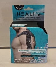 Heali Cooling Therapeutic Kinesiology Tape Infused with Magnesium Menthol -New O