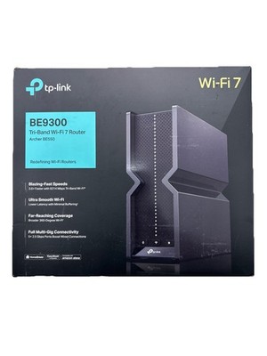 TP-Link BE9300 Tri-Band WiFi7 Router Archer BE550 6-Stream 9.2Gbps Black