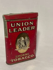 c1920s Union Leader Smoking Tobacco P. Lorillard Company Virginia Tobacco Tin