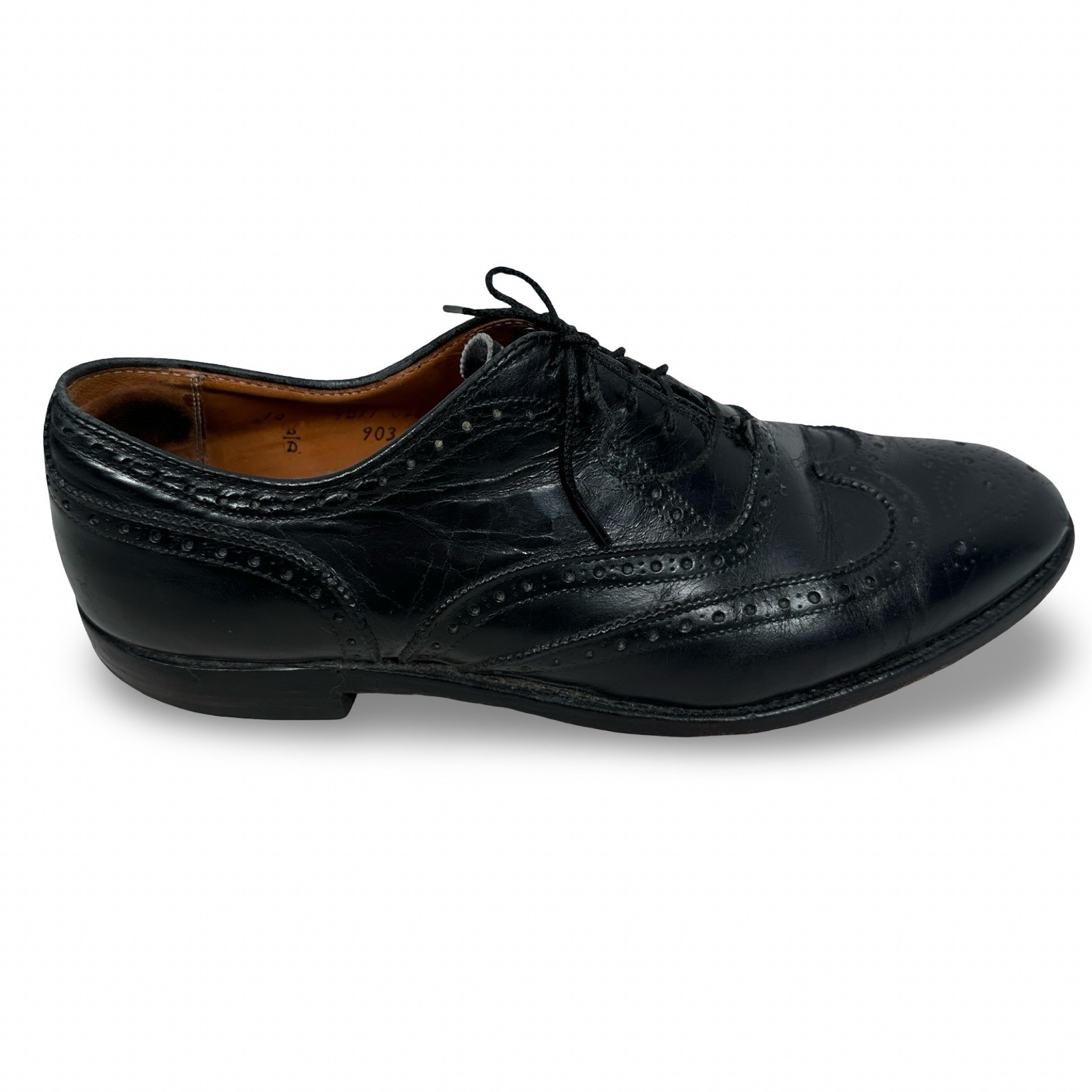Alden 903 Black Calfskin Wing Tip Bal