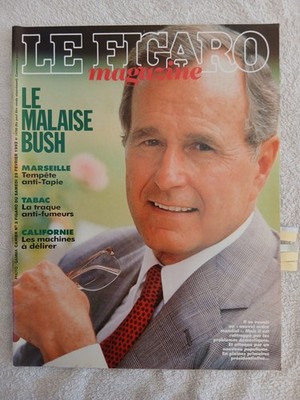 FIGARO MAGAZIN 29.2.1992 BUSH TAPIE MARSEILLE JELZIN KUNST ESKIMO BOLOGNA TABAK