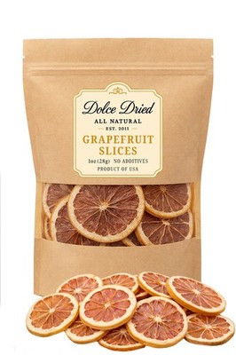 Dried Grapefruit Slices for Cocktails & Tea |Dehydrated  |No Sugar Added| 1 oz