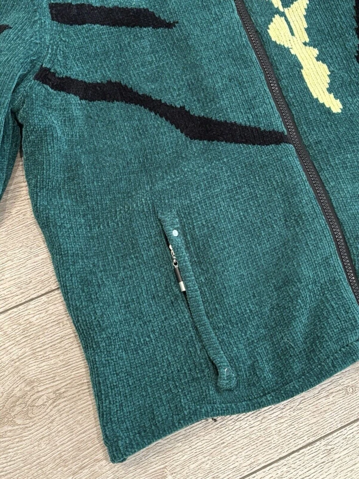 Suéter Jamie Sadock Mujer L Verde Cremallera Completa Grueso Tejido Forrado Golf Informal Foto 4 de 4