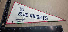 VINTAGE BLUE KNIGHTS DRUM AND BUGLE DOUBLE SIDED PENNANT 12" {CS1187}