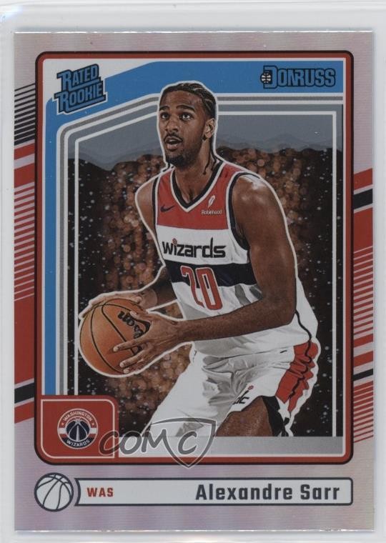 2024-25 Panini Donruss Rated Rookie Holo Winter Alexandre Sarr #215 1b1g